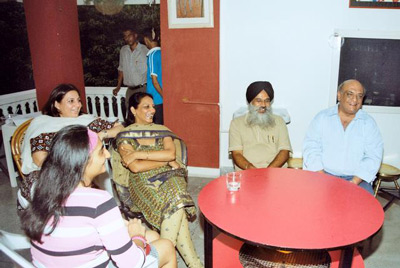 YPS crowd: From right: Sunil Jain, Jaspal Singh, Intu Tina Jain and Riyah Ghuman