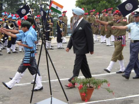 The Chief Guest inspects the Guard of Honour