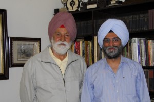 The Marshal of the Indian Air Force and his biographer, Roopinder Singh. A photograph clicked in 2007 with MIAF Arjan Singh DFC