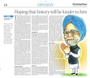 Hoping history will be kinder to Manmohan Singh