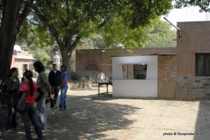 Students hanging around the dhaba