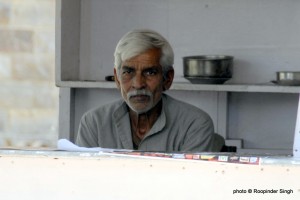 Rohtas poses for me in the dhaba, a photo from 2007.